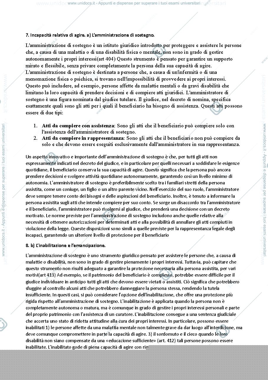 Anteprima pagina 1 — diritto privato
