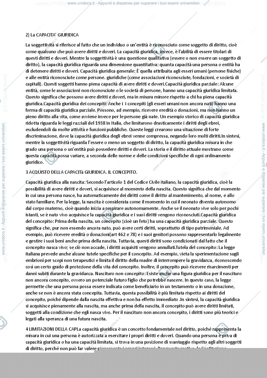 Anteprima pagina 1 — diritto privato