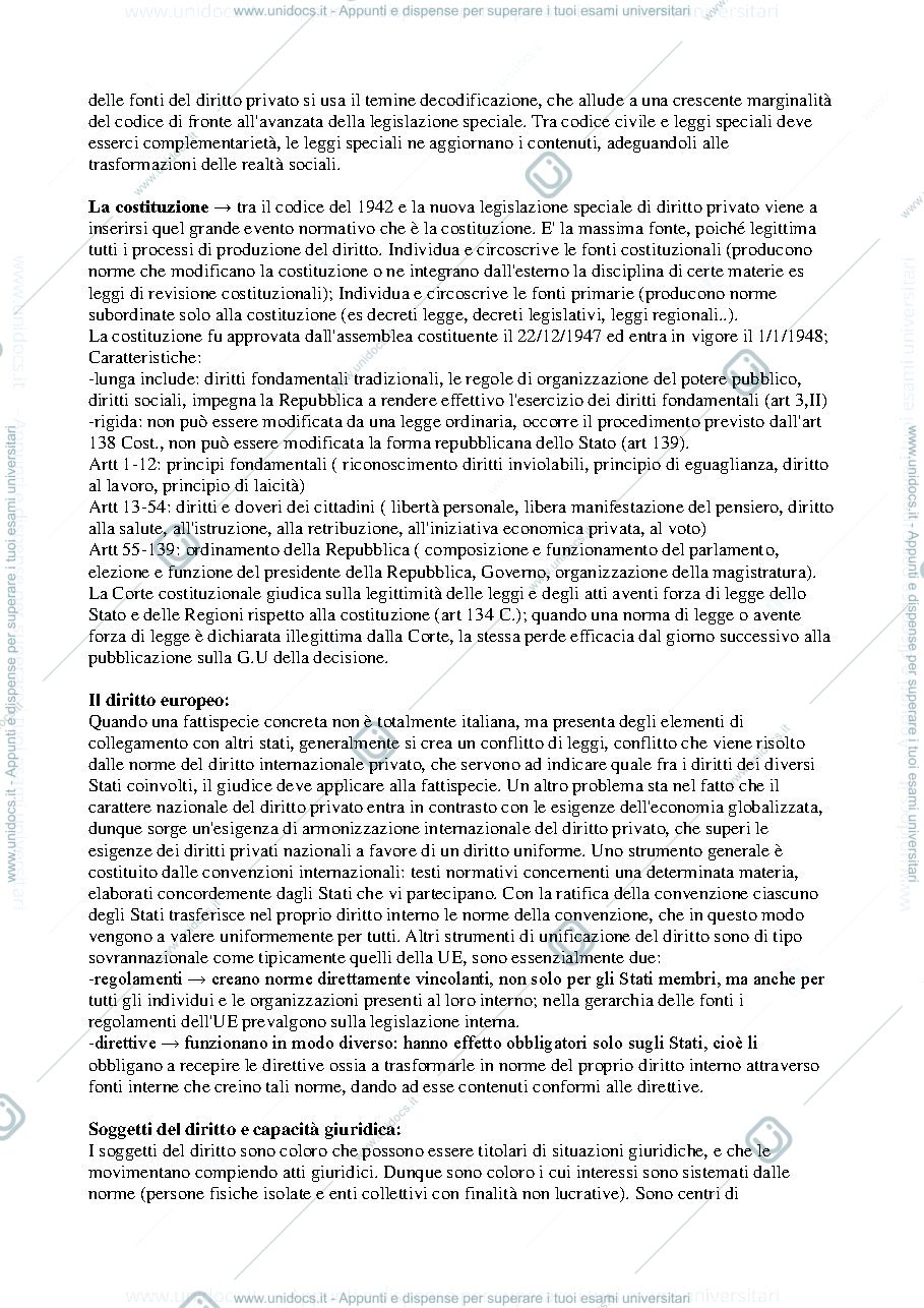 Anteprima pagina 2 — Riassunti Diritto Privato