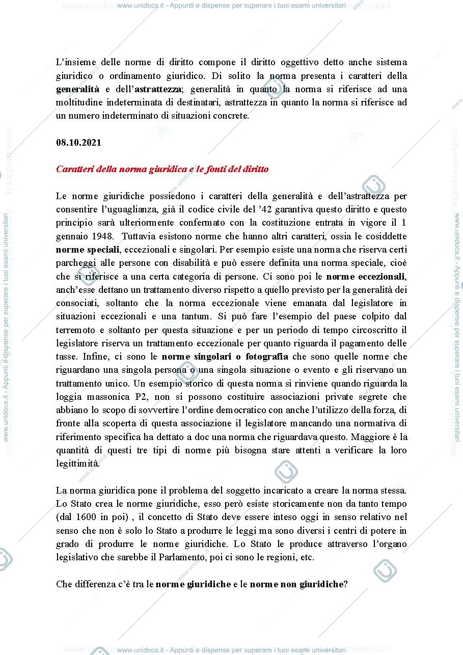 Anteprima pagina 2 — Appunti di diritto privato dal 07.10.2021 al 15.10.2021