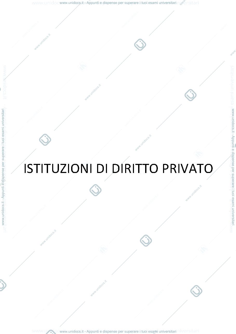 Anteprima pagina 1 — Diritto privato 