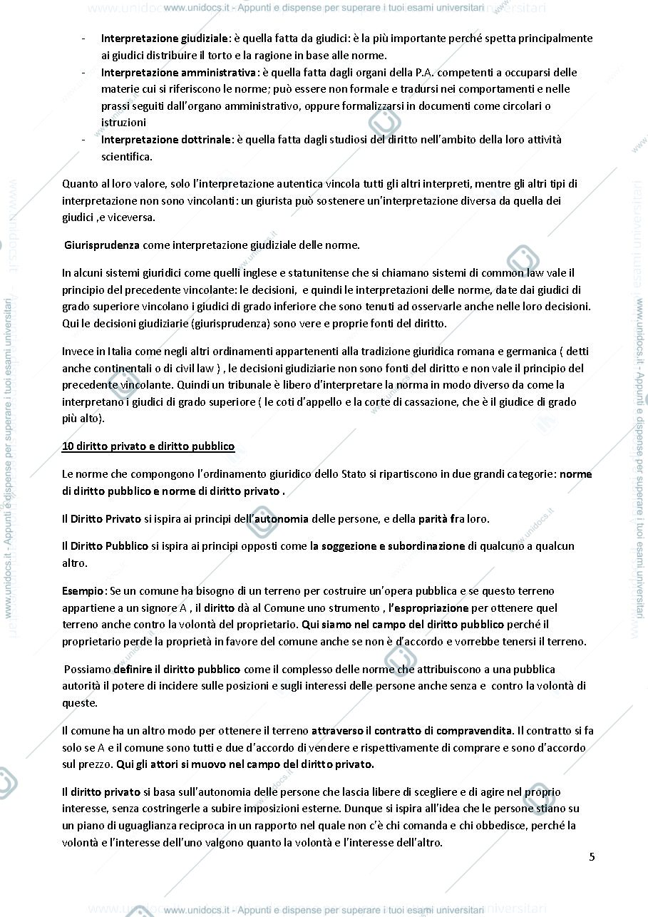 Anteprima pagina 5 — Diritto privato 