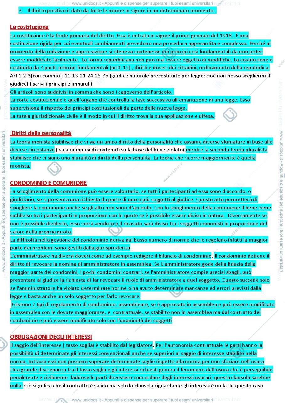 Anteprima pagina 2 — appunti di diritto privato