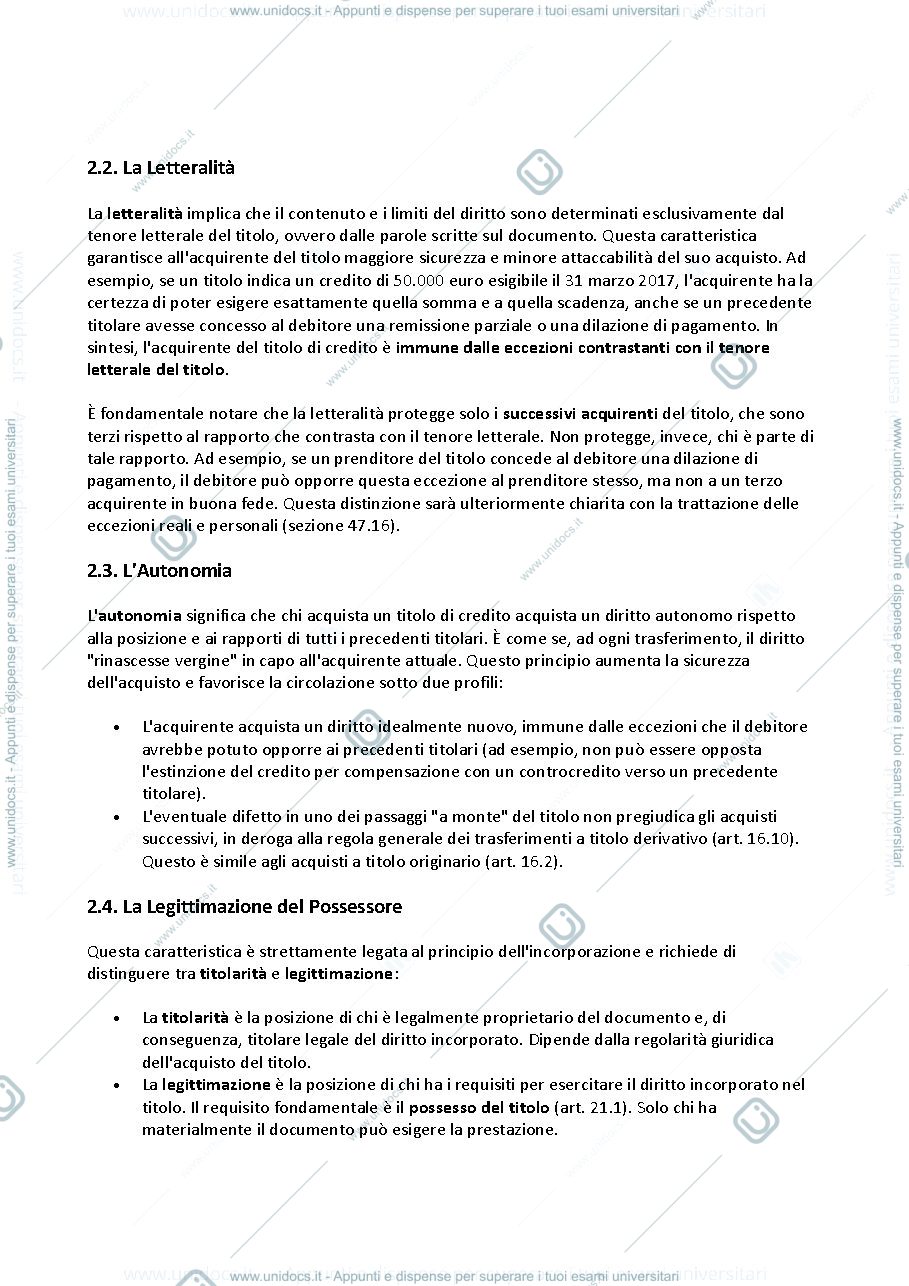 Anteprima pagina 3 — capitolo titoli di credito