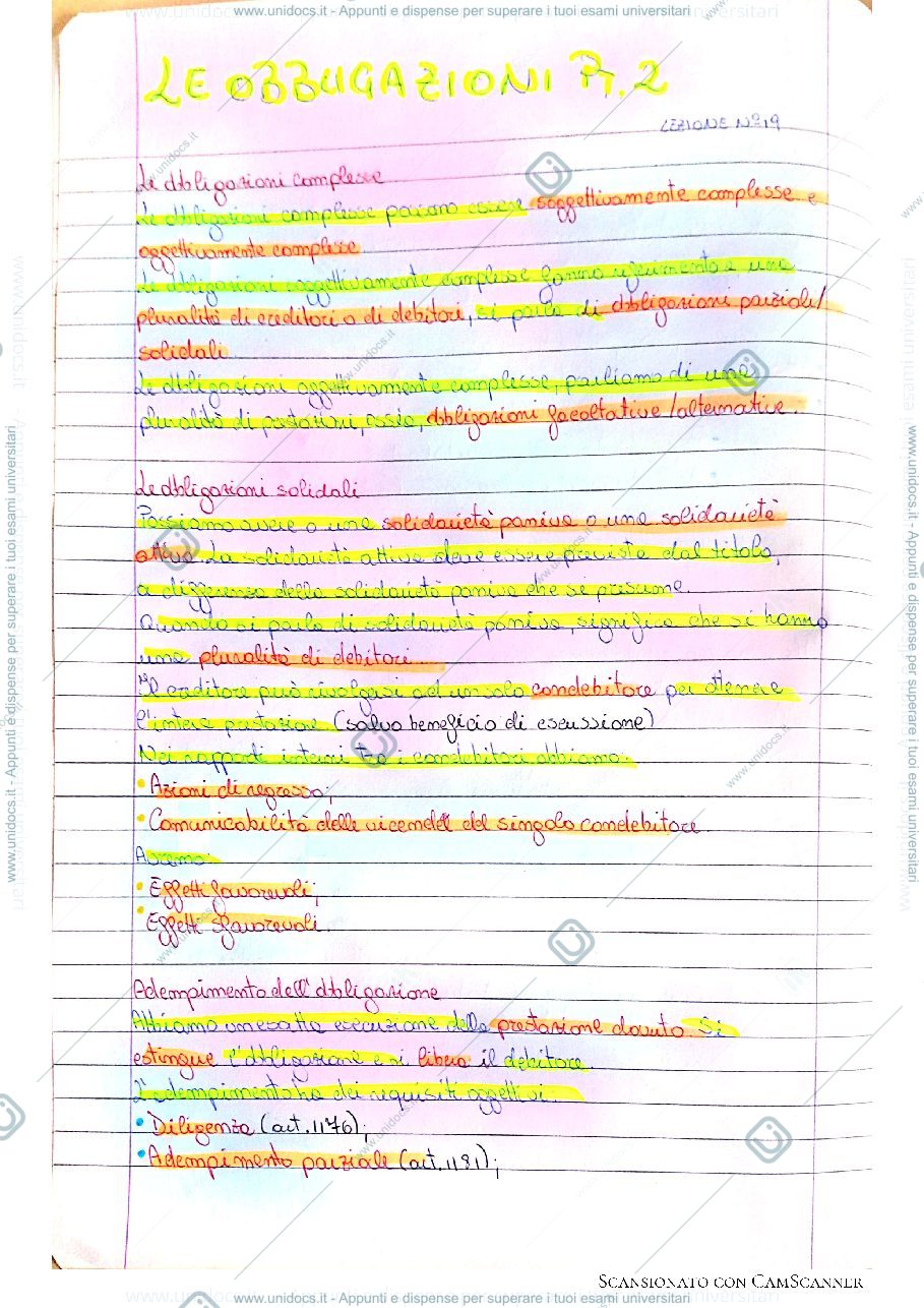 Anteprima pagina 1 — Le obbligazioni pt.2
