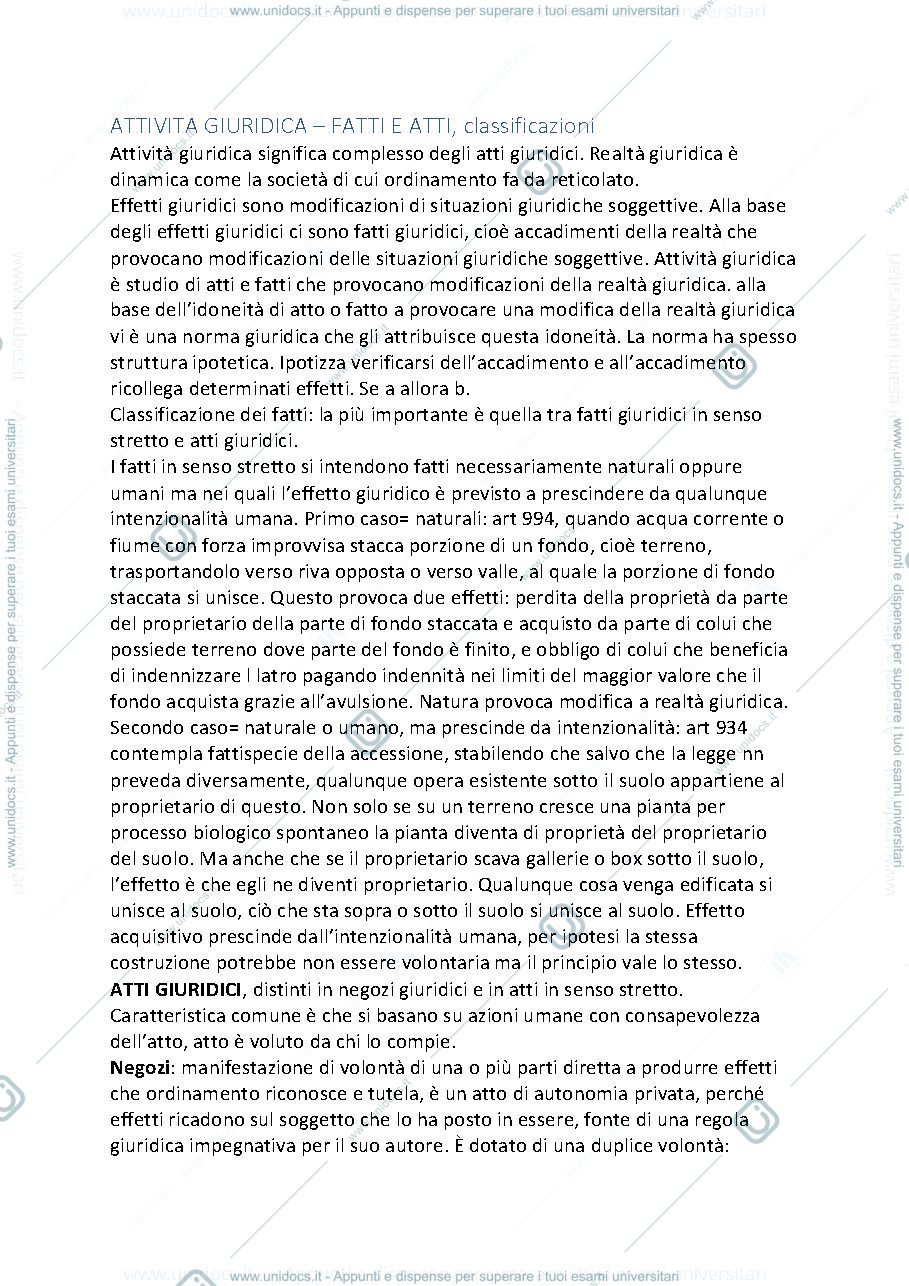 Anteprima pagina 4 — diritto privato primo semestre