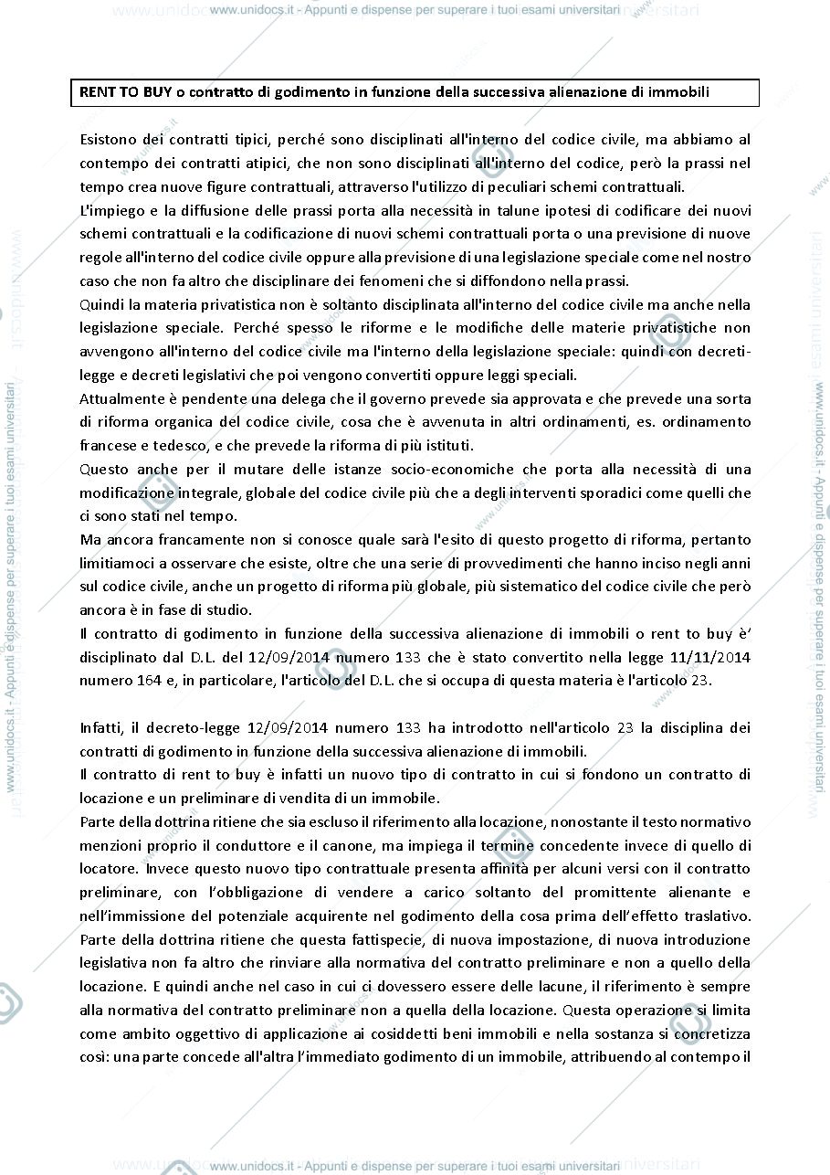 Anteprima pagina 1 — Rent to buy