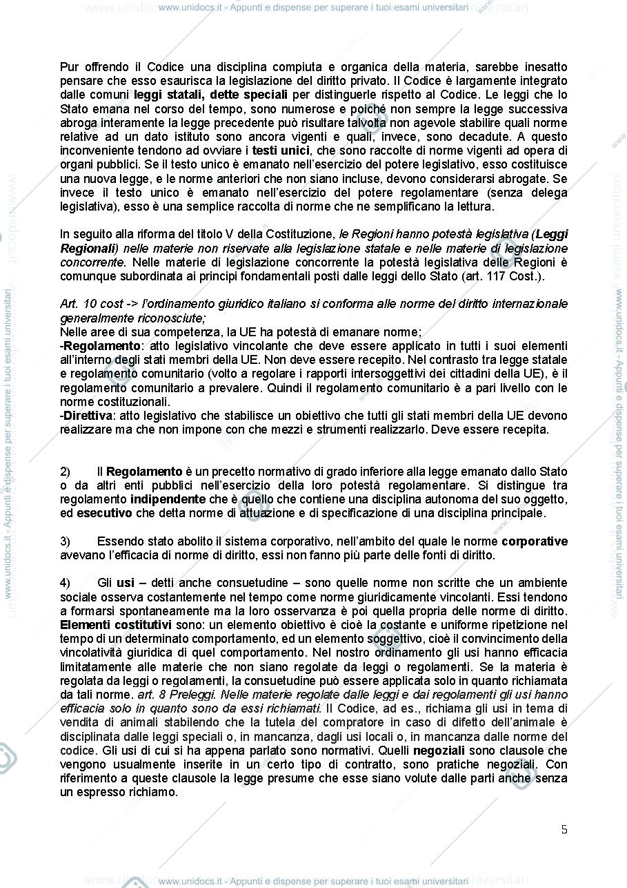 Anteprima pagina 5 — Diritto privato