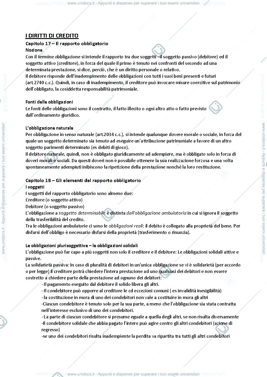 Anteprima pagina 1 — Le obbligazioni