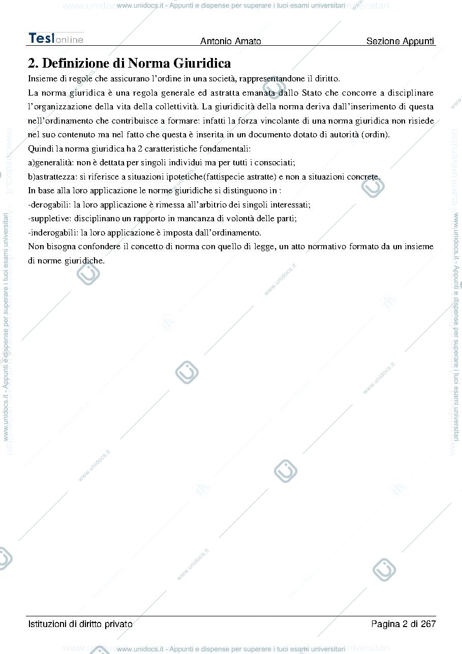 Anteprima pagina 3 — Principi di base delle istituzioni di diritto privato. (giurisprudenza).