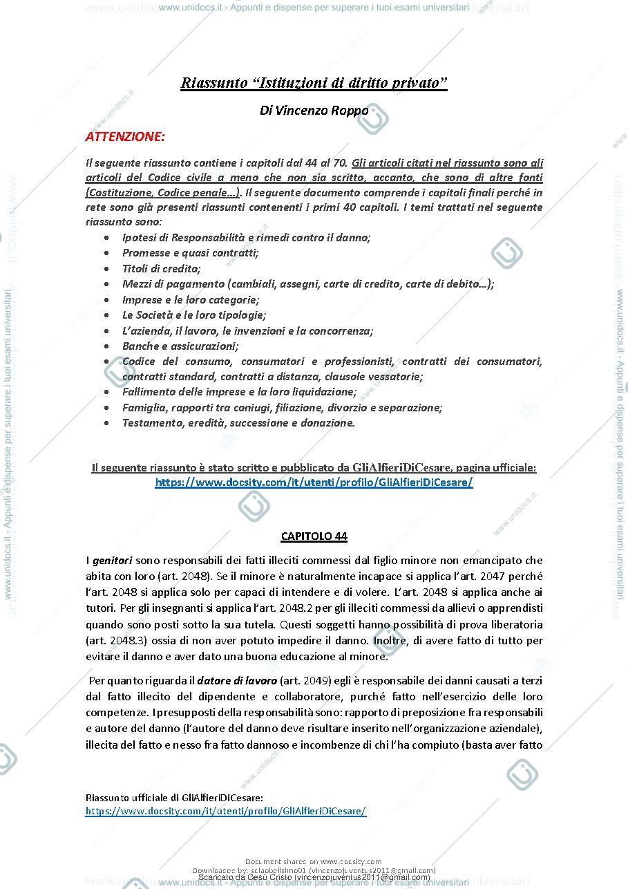 Anteprima pagina 3 — Riassunto istituzioni di diritto privato dal cap. 44 al 70