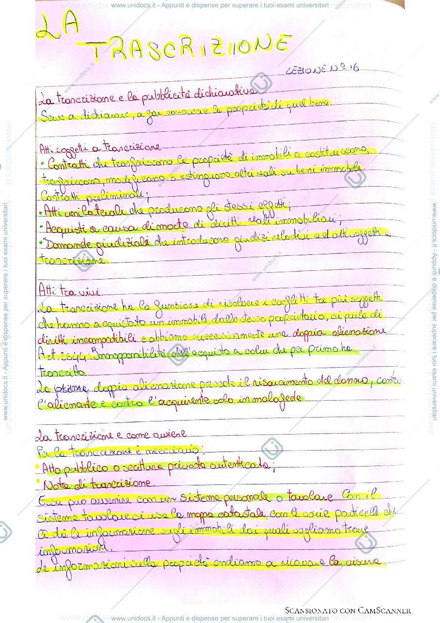 Anteprima pagina 1 — La trascrizione
