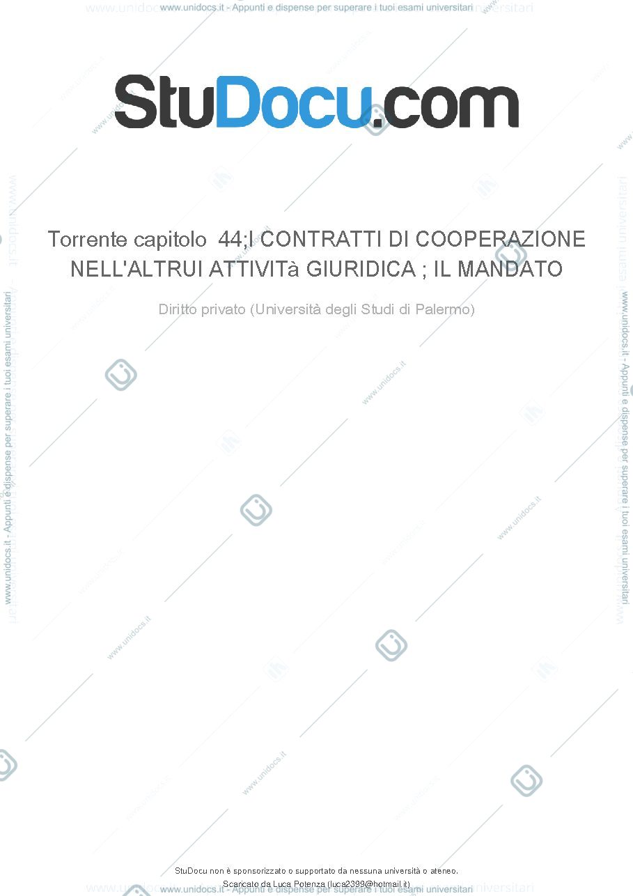 Anteprima pagina 1 — DIRITTO PRIVATO-TORRENTE 