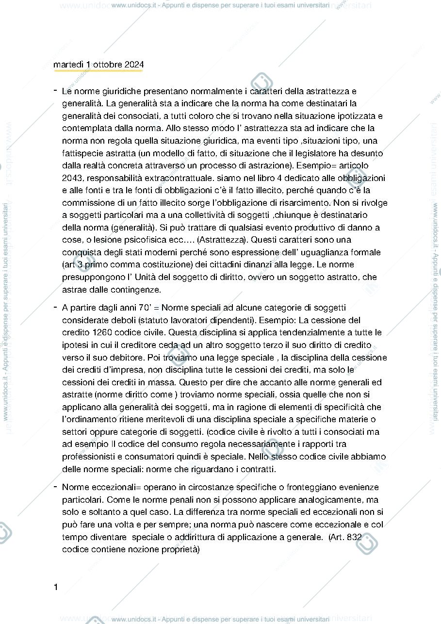 Anteprima pagina 2 — norme giuridiche, fonti+ gerarchia fonti 