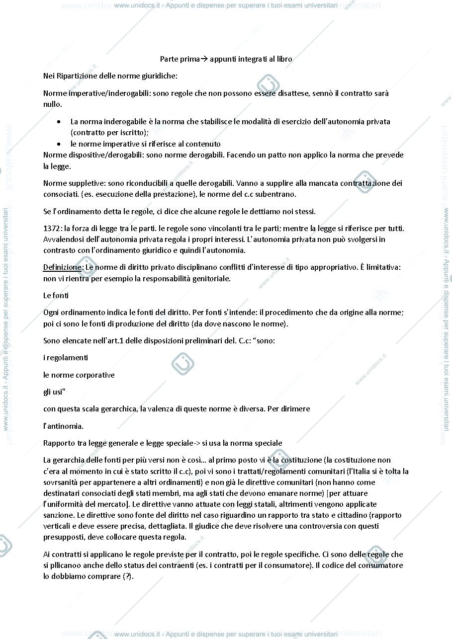 Anteprima pagina 1 — istitituzioni di diritto privato- nivarra. 