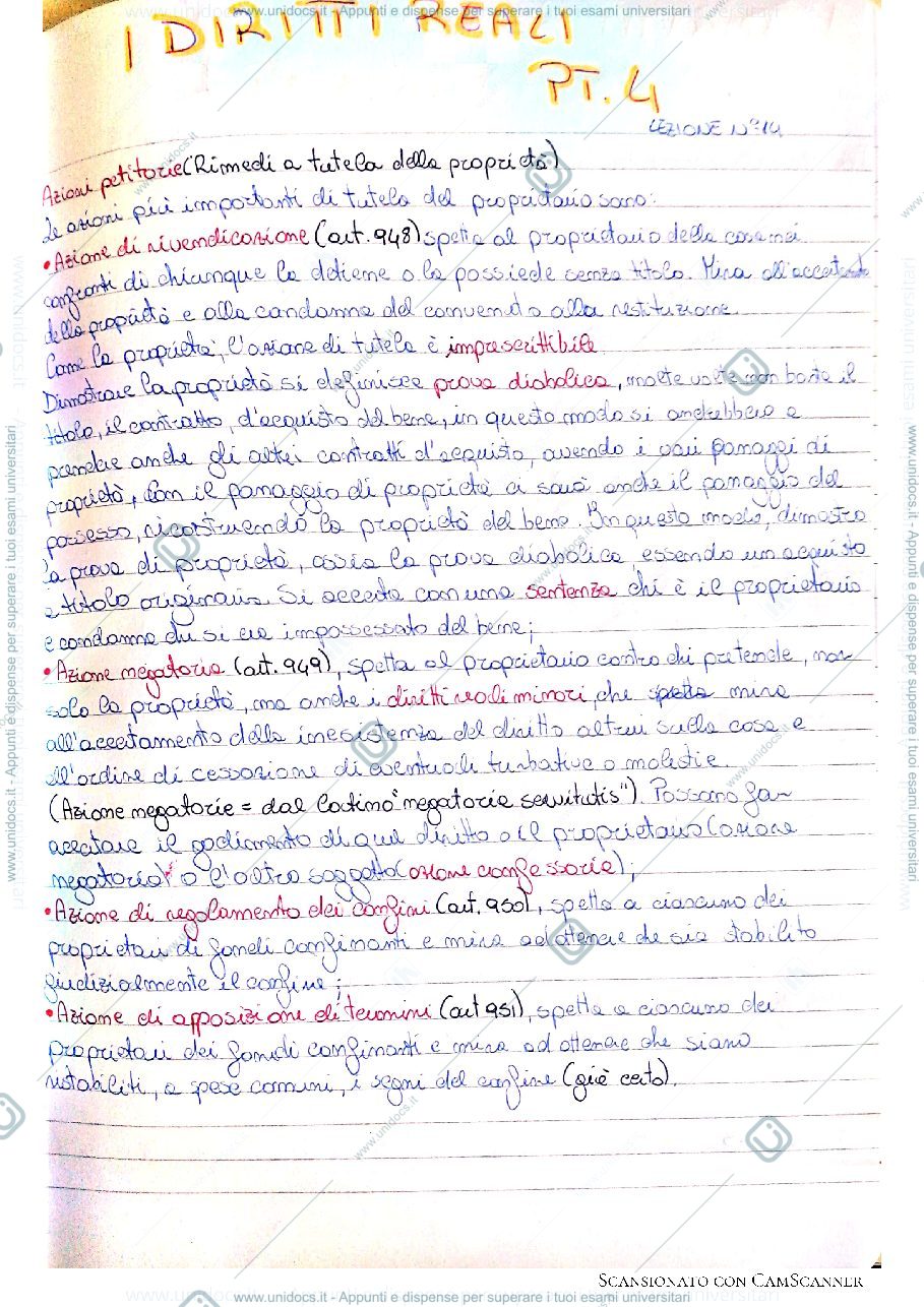 Anteprima pagina 1 — I diritti reali e i diritti reali minori