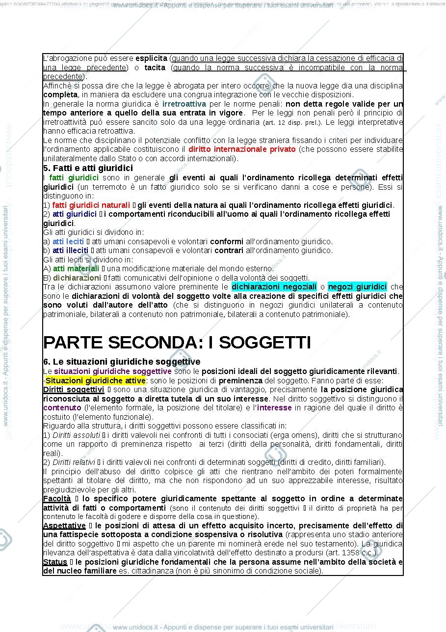 Anteprima pagina 3 — Riassunto diritto privato