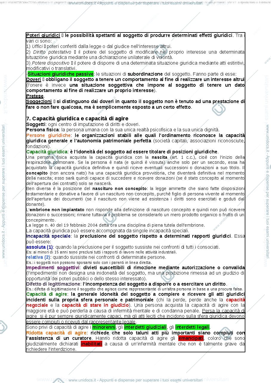 Anteprima pagina 4 — Riassunto diritto privato