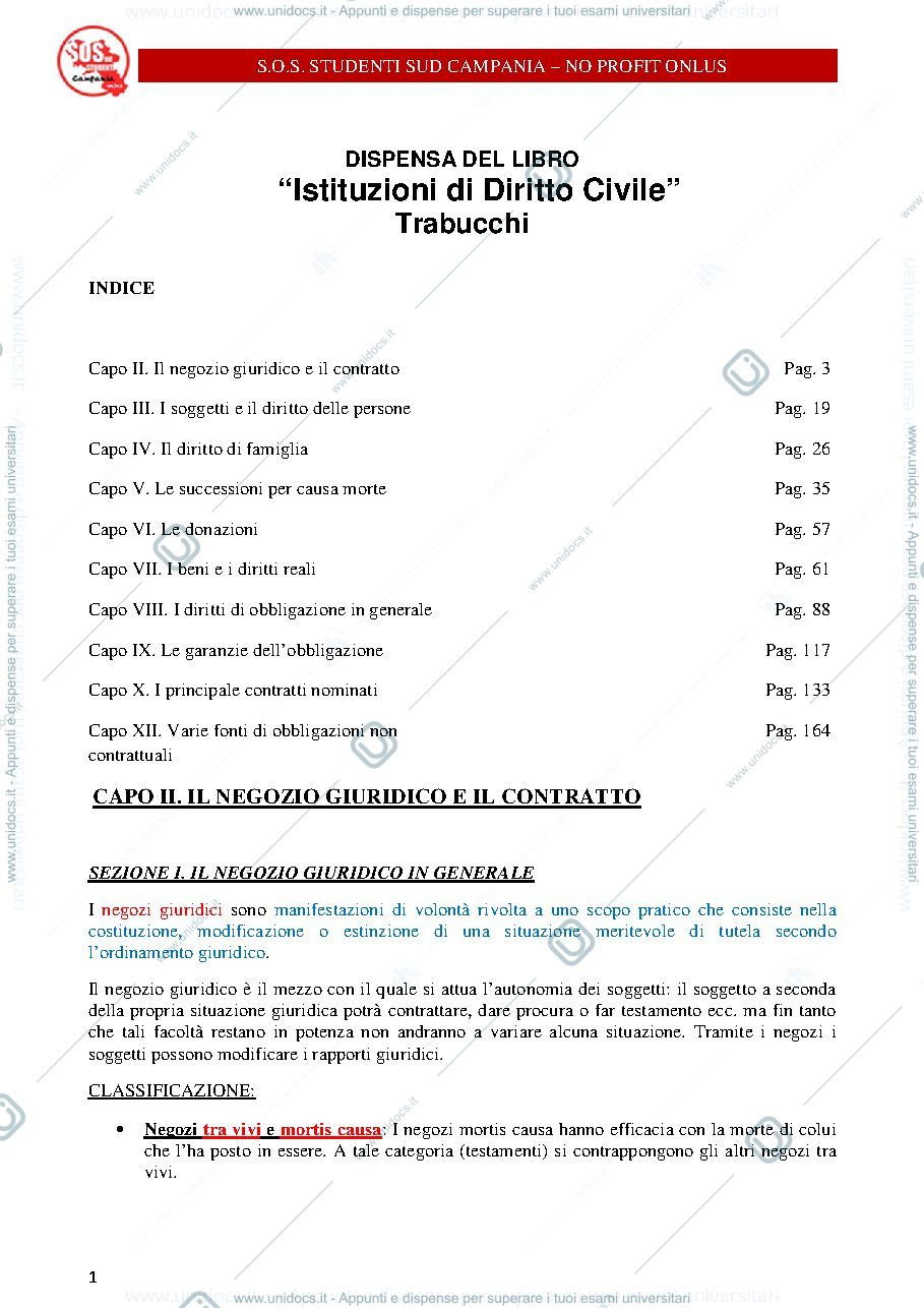 Anteprima pagina 1 — manuale di diritto privato