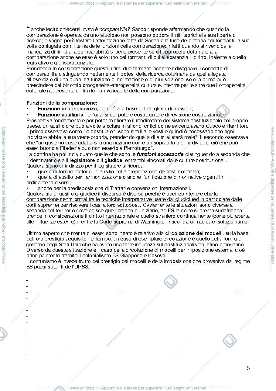 Anteprima pagina 5 — RIASSUNTI DIRITTO PUBBLICO COMPARATO 