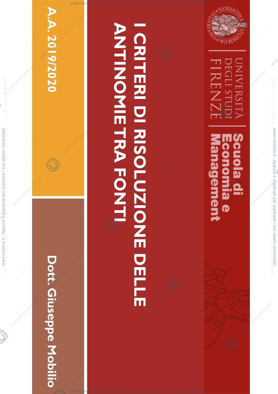 Anteprima pagina 2 — criteri di risoluzione delle antinomie