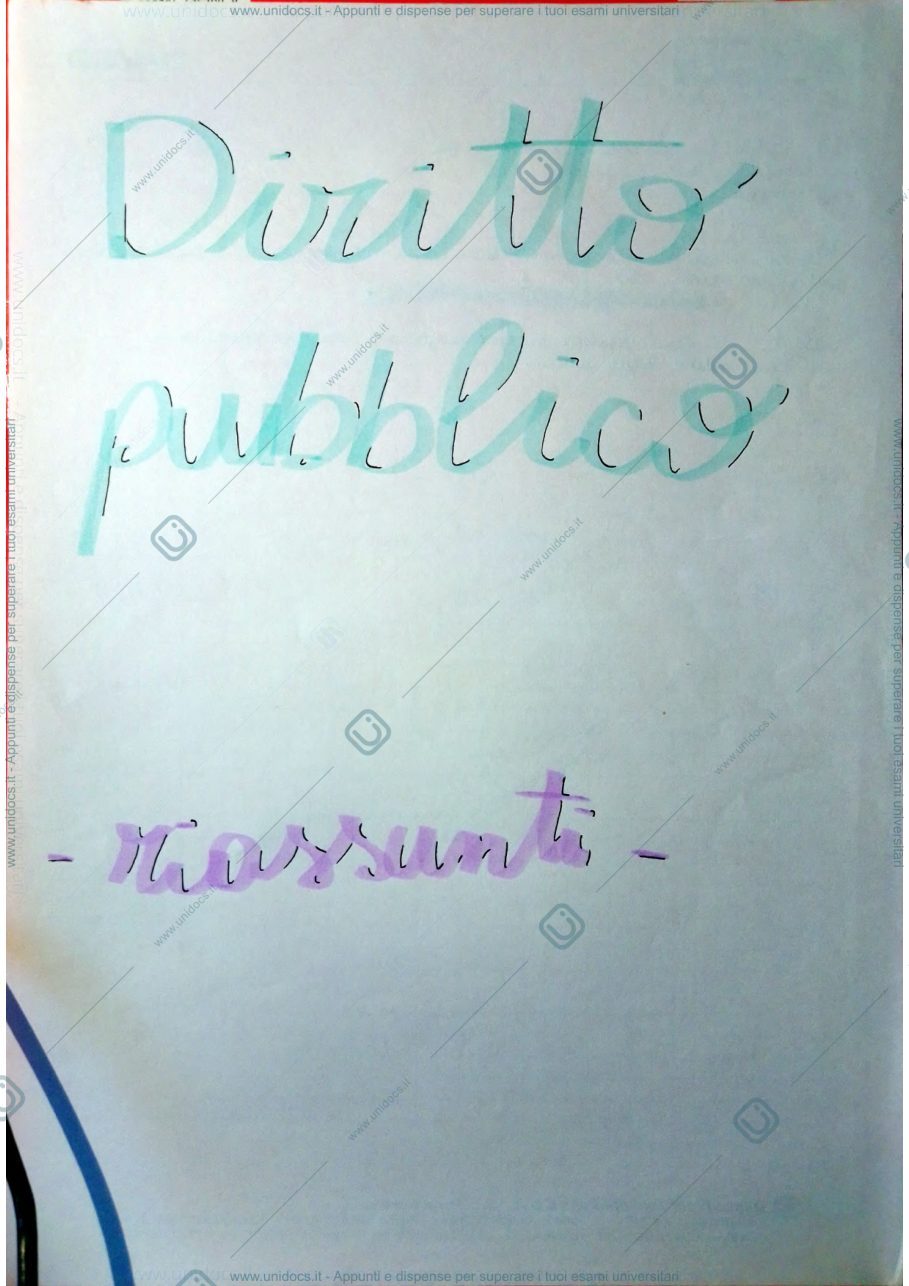 Anteprima pagina 1 — appunti dal corso diritto pubblico - Cerruti