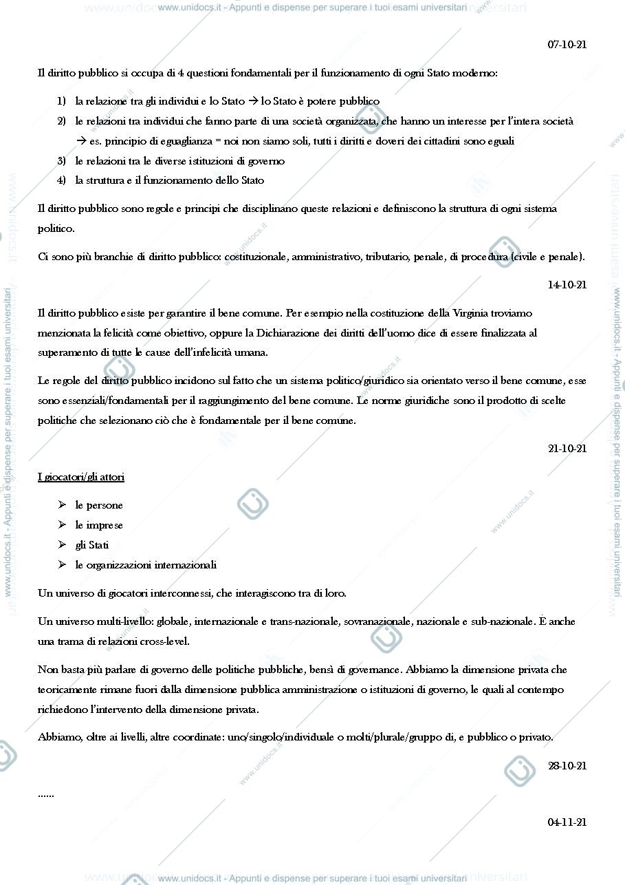 Anteprima pagina 1 — diritto pubblico