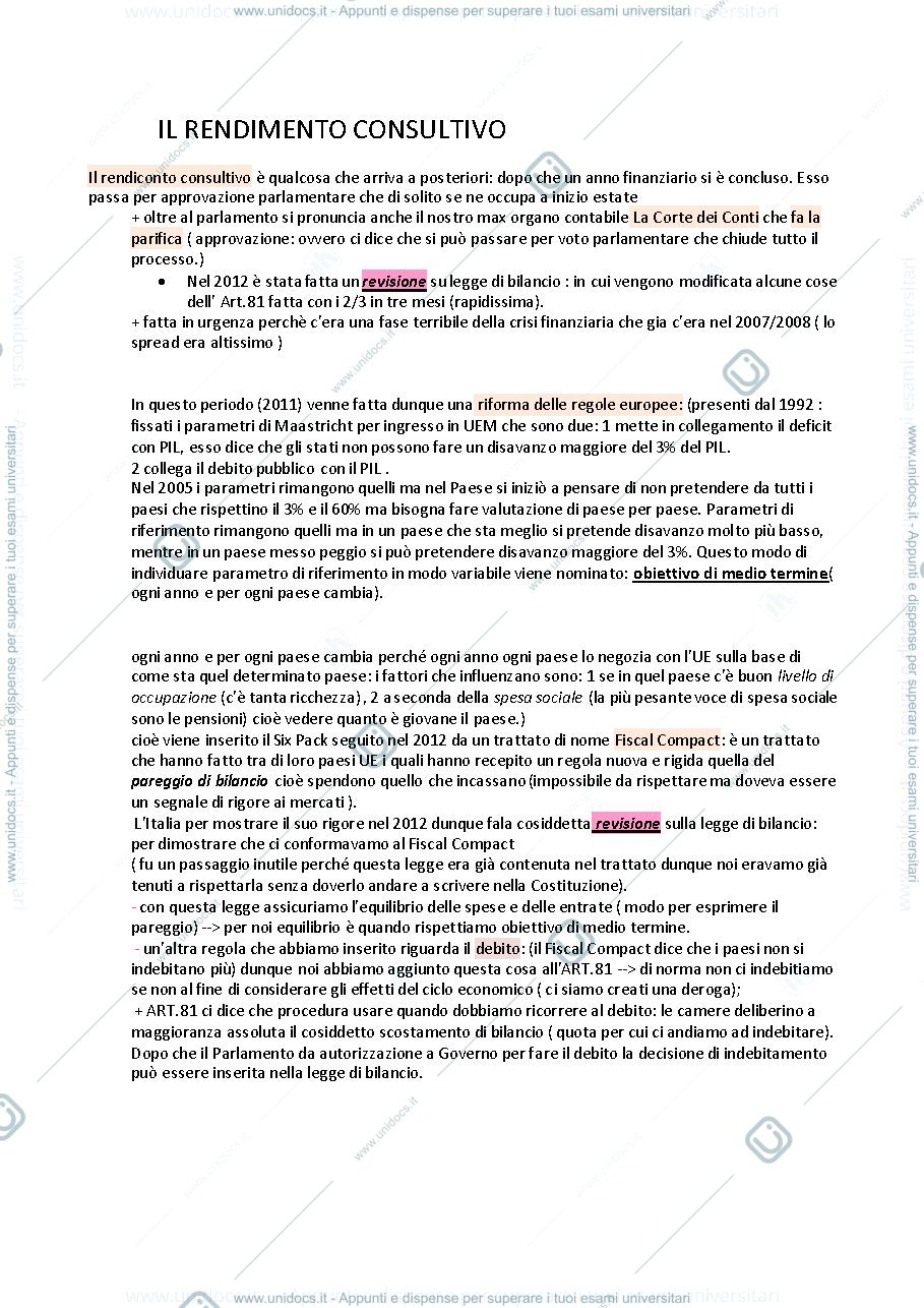Anteprima pagina 1 — il rendimento consultivo