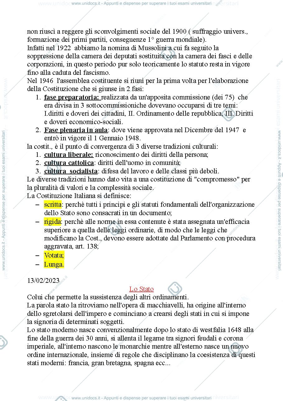 Anteprima pagina 2 — Diritto Pubblico 1° parte
