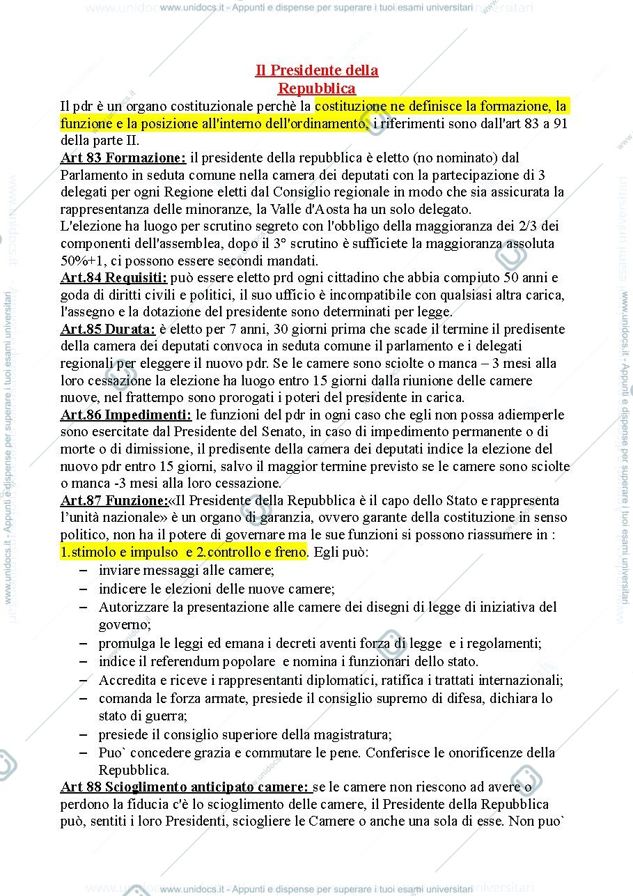 Anteprima pagina 1 — Diritto pubblico 2° parte