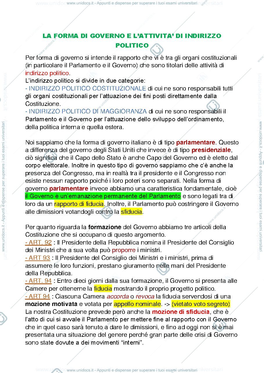 Anteprima pagina 1 — DIRITTO PUBBLICO 