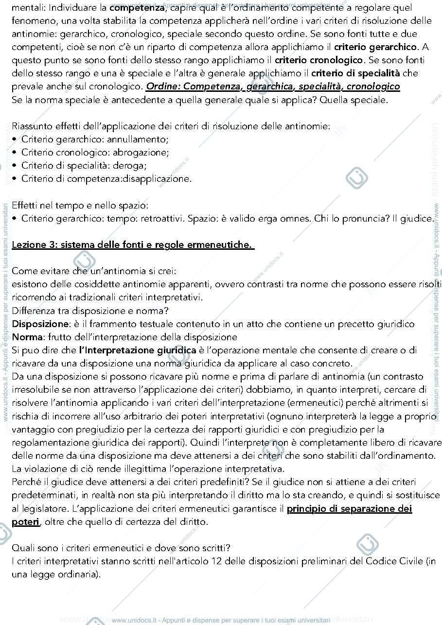 Anteprima pagina 1 — terza lezione del corso di diritto pubblico 