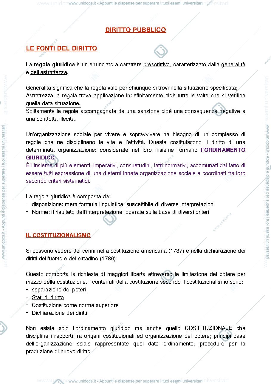 Anteprima pagina 1 — Diritto pubblico