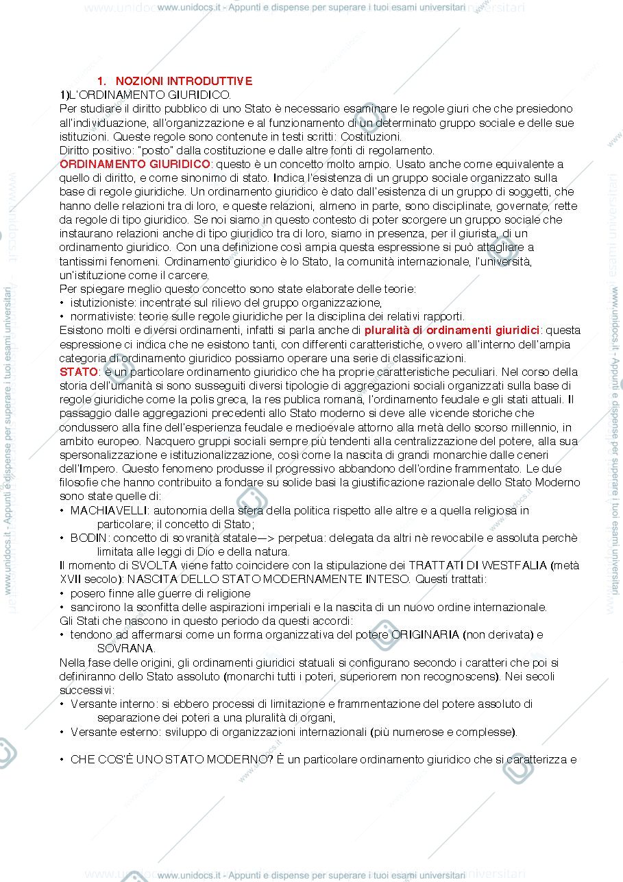 Anteprima pagina 1 —  Diritto pubblico - Panizza, Stradella