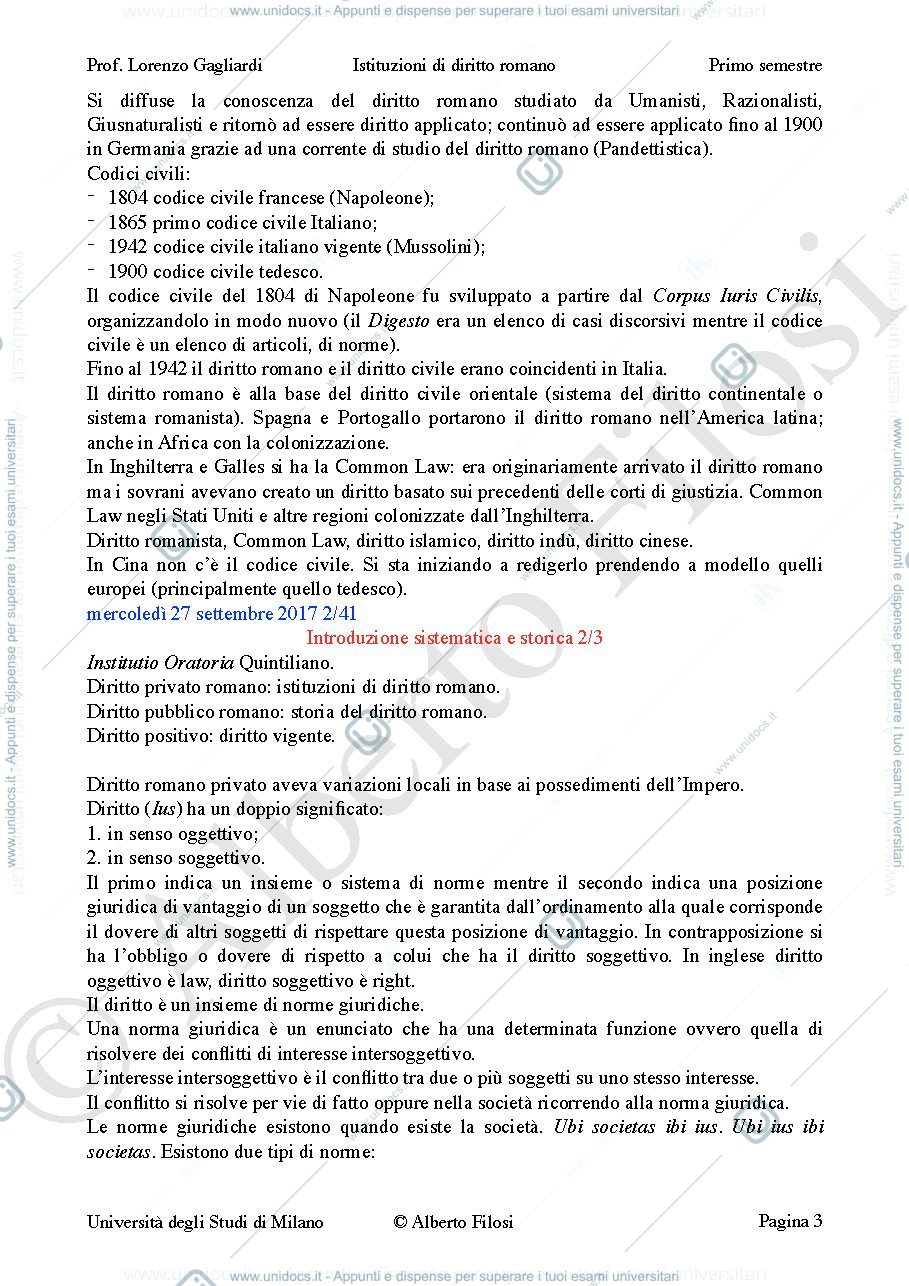 Anteprima pagina 3 — Istituzioni di diritto romano
