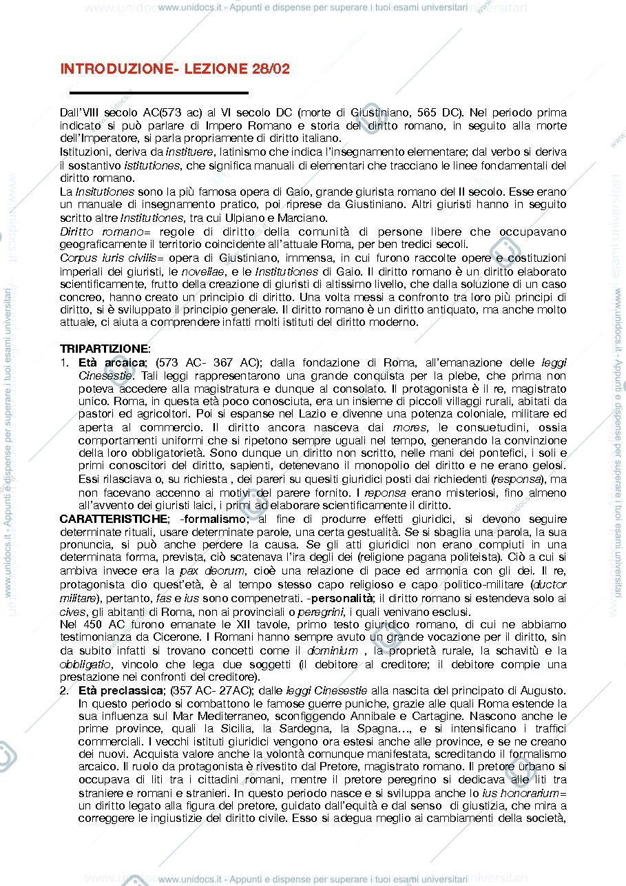 Anteprima pagina 2 — Riassunti di istituzioni di diritto romano