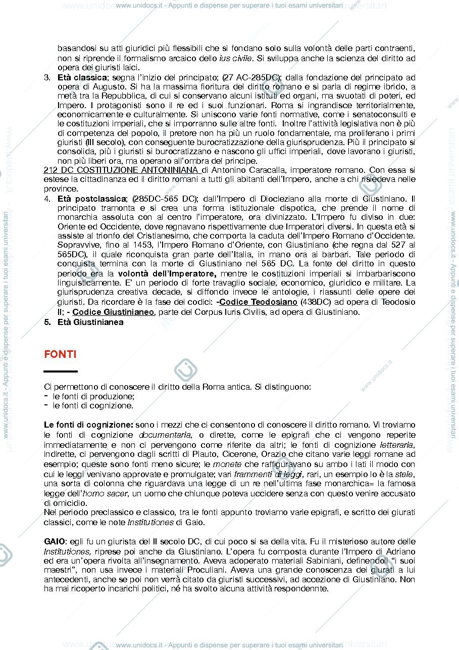 Anteprima pagina 3 — Riassunti di istituzioni di diritto romano