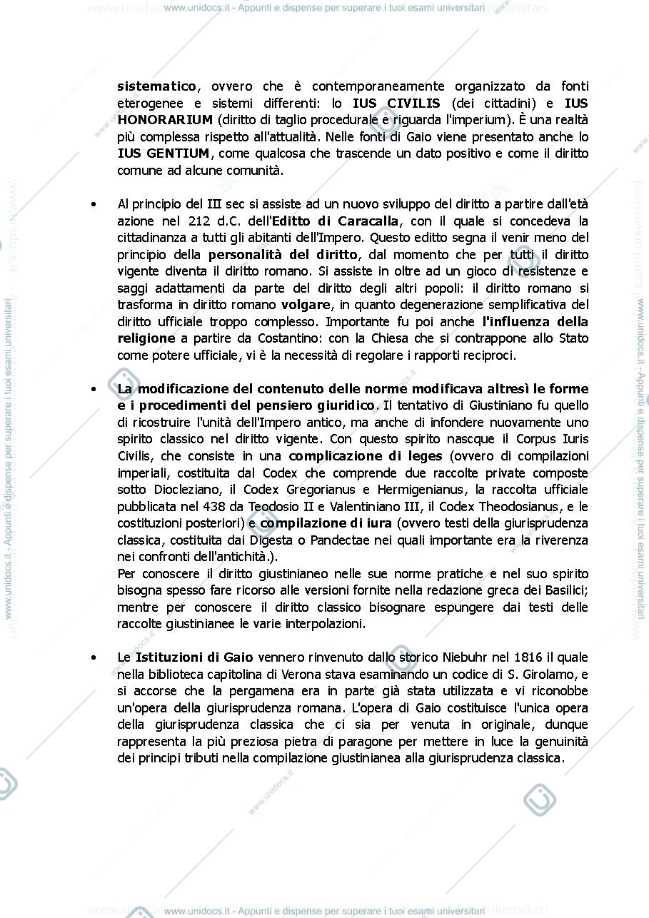 Anteprima pagina 2 — Dispensa Appunti di Istituzioni di Diritto Romano