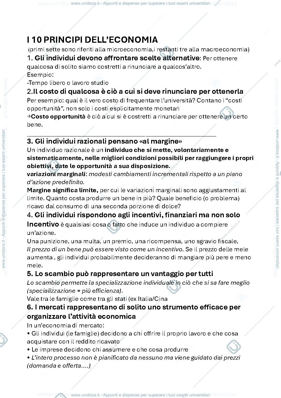 Anteprima pagina 1 — i 10 principi dell'economia