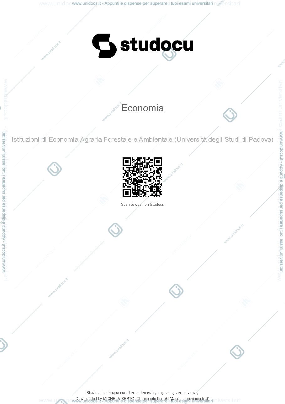 Anteprima pagina 1 — Istituzioni di economia