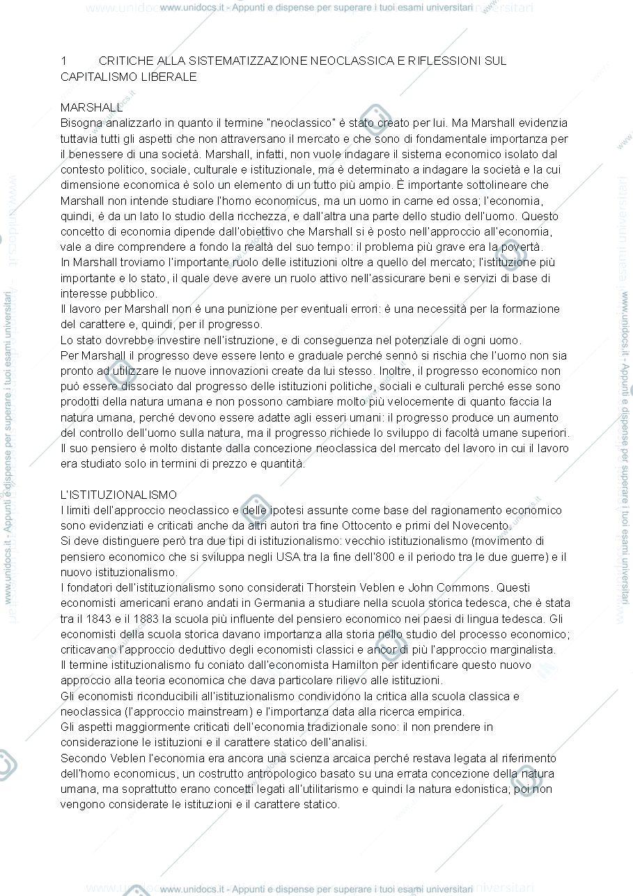 Anteprima pagina 1 — appunti completi istituzioni di economia politica 2 a.a. 2021/22 prof. Caldari