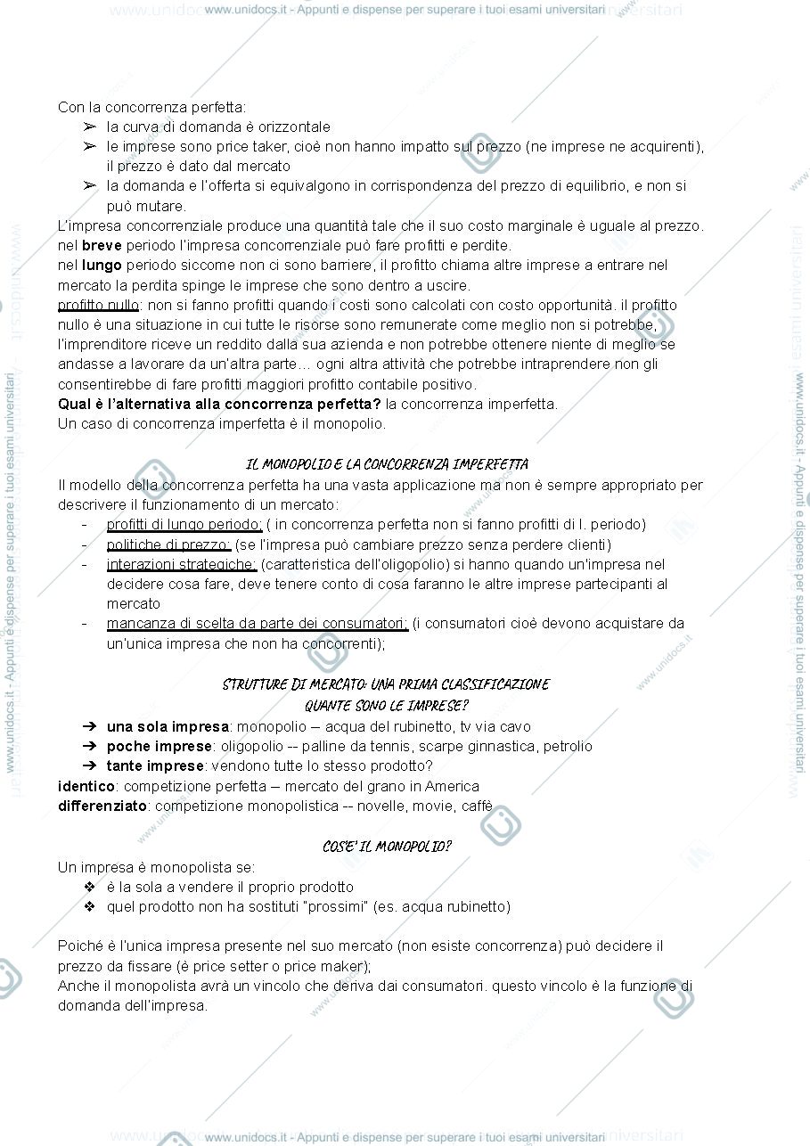 Anteprima pagina 1 — Appunti di economia 