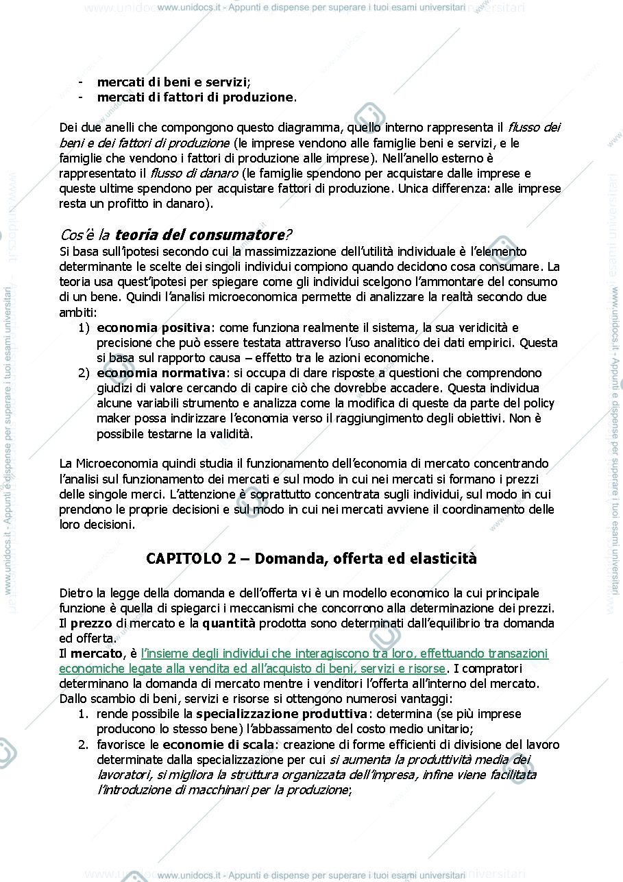 Anteprima pagina 3 — Riassunto microeconomia