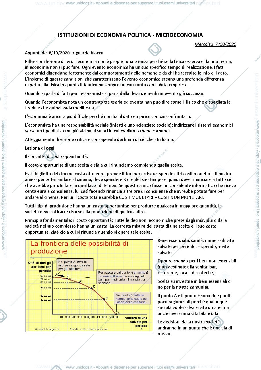 Anteprima pagina 1 — microeconomia