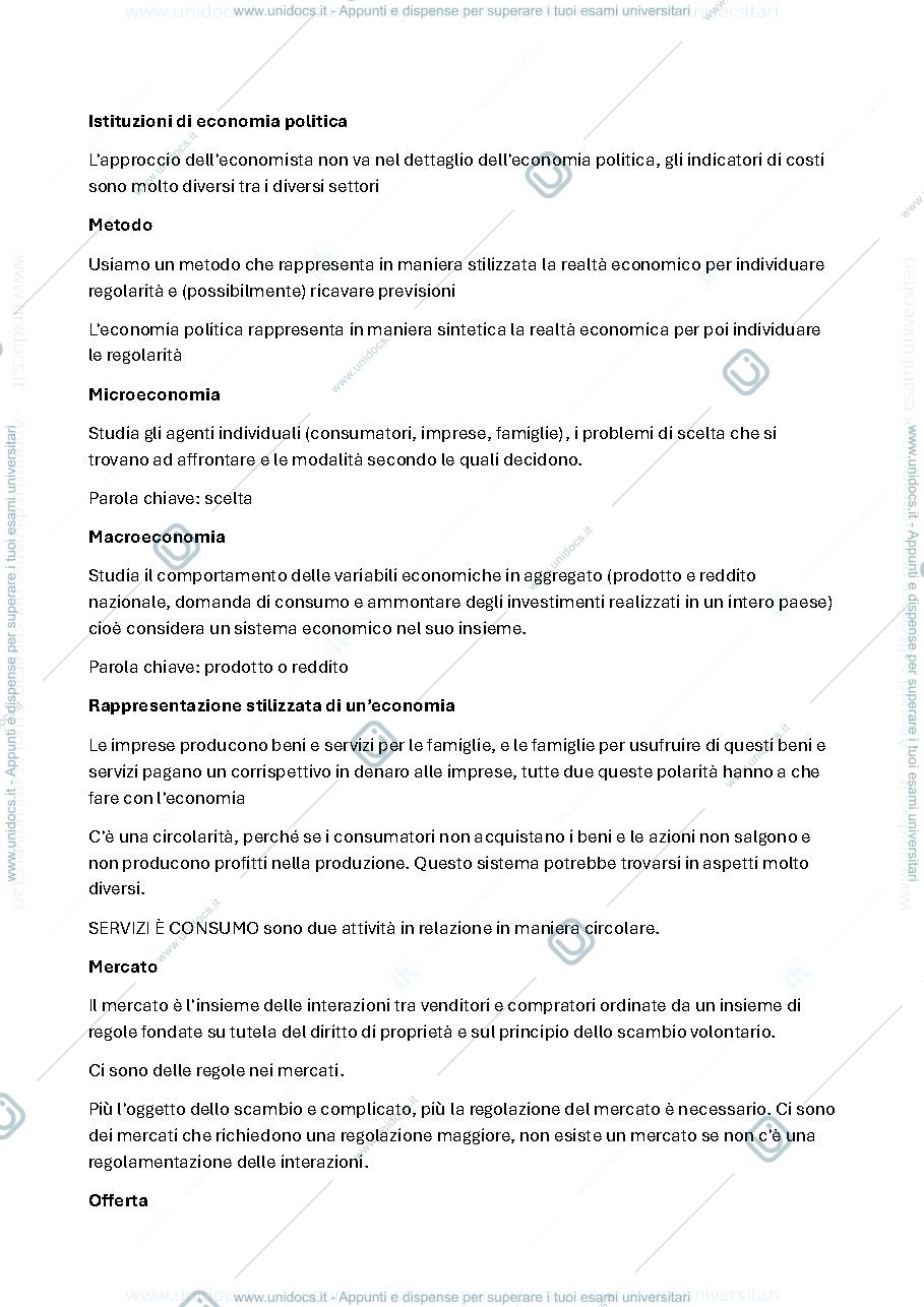 Anteprima pagina 1 — Economia politica 