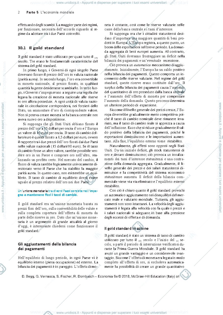 Anteprima pagina 2 — I regimi del tasso di cambio