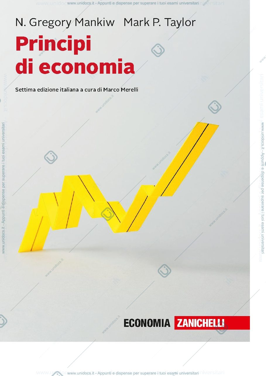 Anteprima pagina 1 — libro di economia 