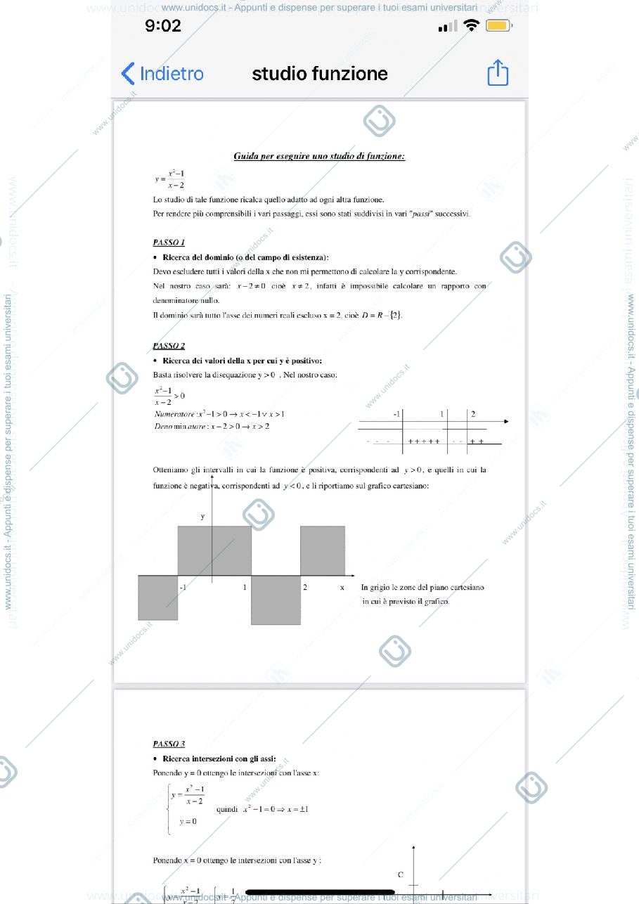 Anteprima pagina 2 — Criterio di monotonia,rapporto incrementale, derivate, integrale, studio di funzione ed asintoti 