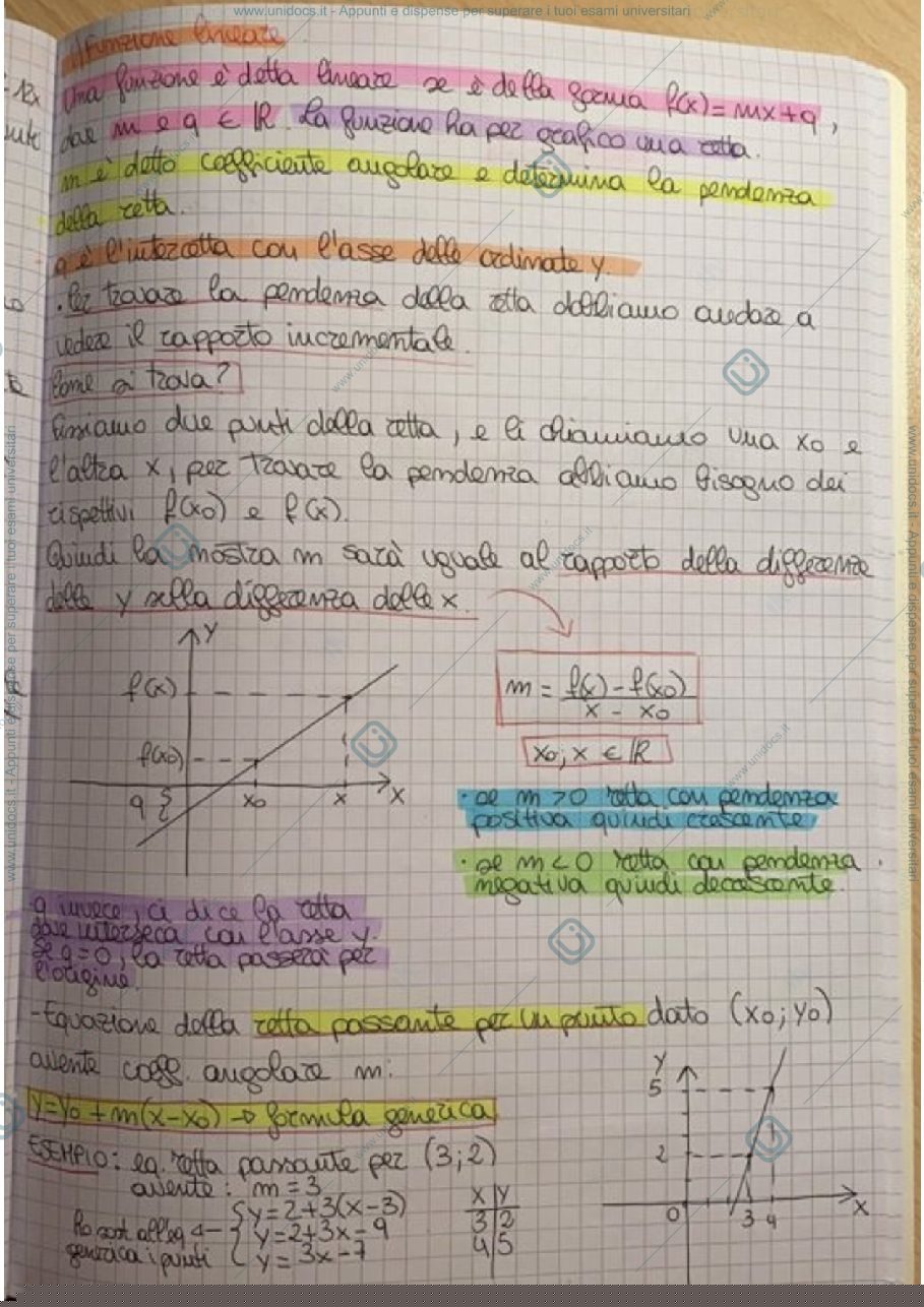 Anteprima pagina 1 — Funzione lineare