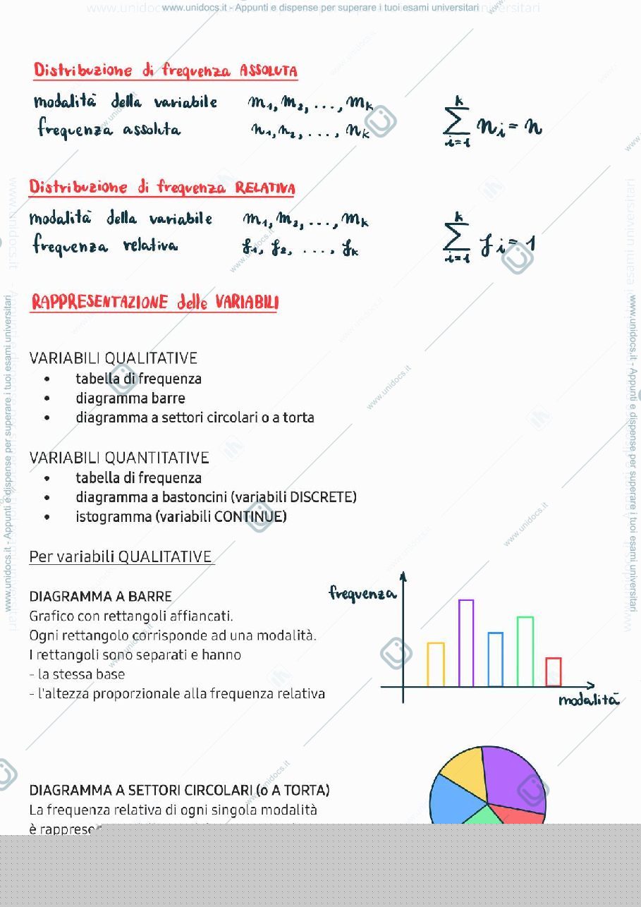 Anteprima pagina 4 — Appunti statistica